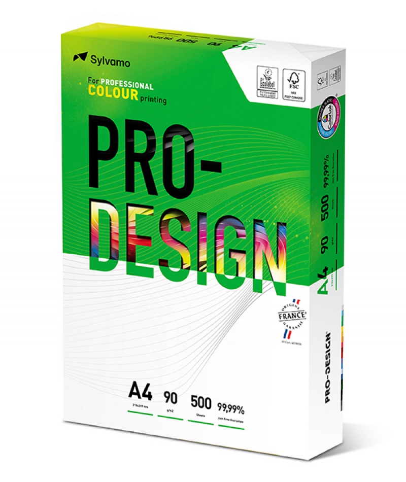 Papier ksero PRO-DESIGN FSC, satynowany, klasa A++, A4, 168CIE, 90gsm, 500 ark. - zdjęcie (2