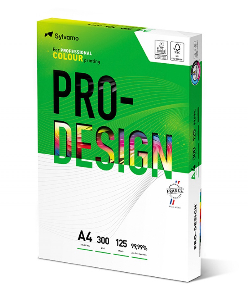 Papier ksero PRO-DESIGN FSC, satynowany, klasa A++, A4, 168CIE, 300gsm, 125 ark. - zdjęcie (2
