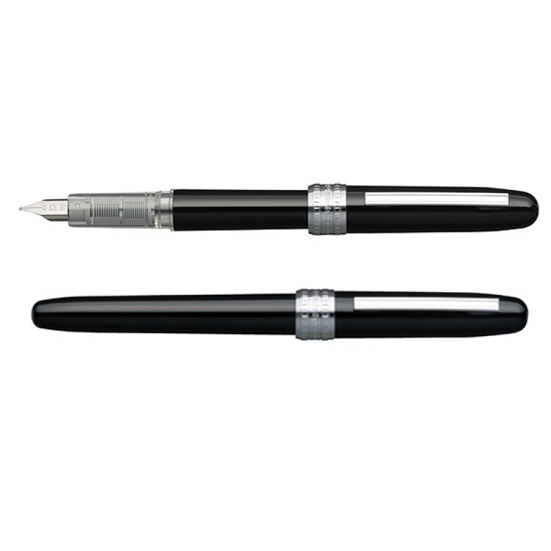 Pióro wieczne Platinum Plaisir Black, F, czarne - zdjęcie (3