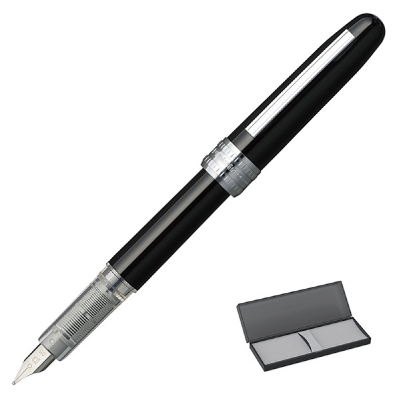 Pióro wieczne Platinum Plaisir Black, F, czarne - zdjęcie (2