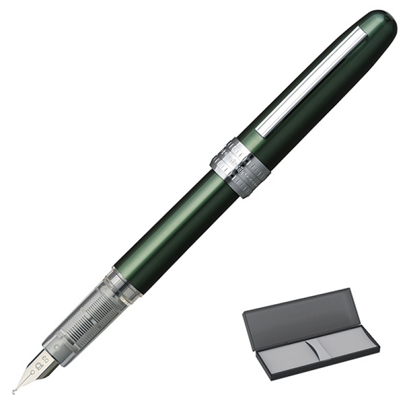 Pióro wieczne Platinum Plaisir Green, F, zielone - zdjęcie (2