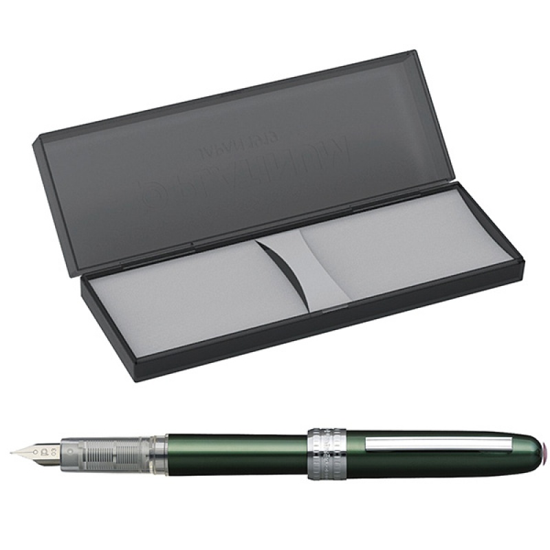 Pióro wieczne Platinum Plaisir Green, F, zielone
