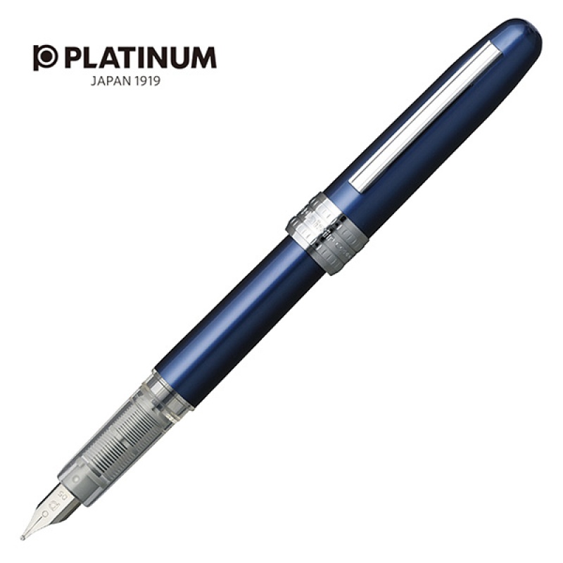 Pióro wieczne Platinum Plaisir Blue, F, niebieskie - zdjęcie (4