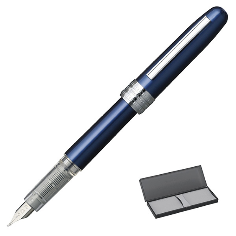 Pióro wieczne Platinum Plaisir Blue, F, niebieskie - zdjęcie (2