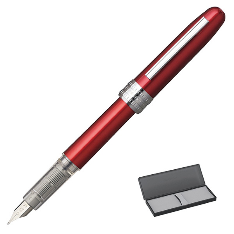 Pióro wieczne Platinum Plaisir Red, F, czerwone - zdjęcie (2