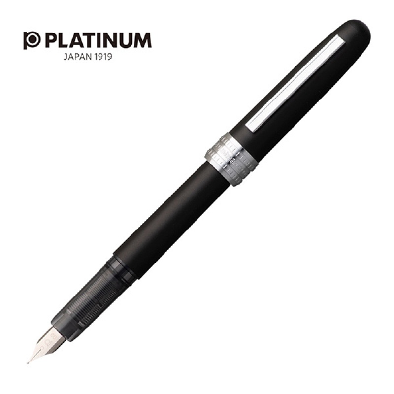 Pióro wieczne Platinum Plaisir Black Mist, M, czarne matowe - zdjęcie (4