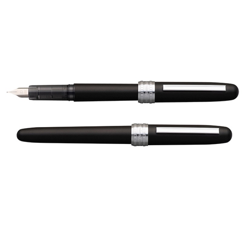 Pióro wieczne Platinum Plaisir Black Mist, M, czarne matowe - zdjęcie (3