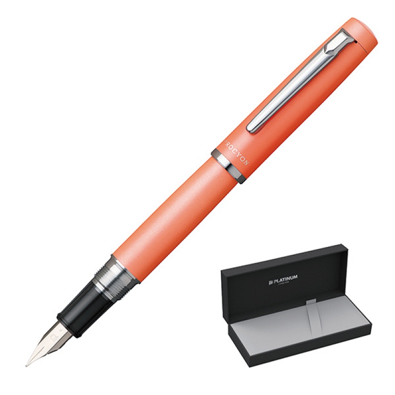 Pióro wieczne PLATINUM Procyon Persimmon Orange, F, pomarańczowe - zdjęcie (3