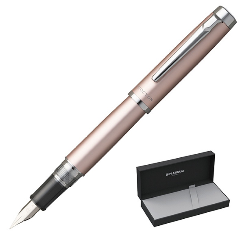 Pióro wieczne PLATINUM Procyon Luster Rose Gold, F, różowe - zdjęcie (3