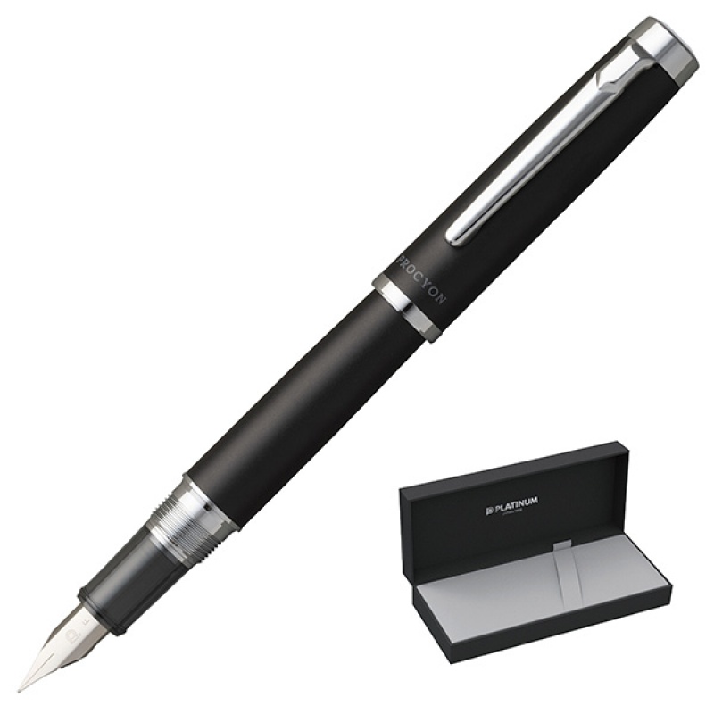 Pióro wieczne PLATINUM Procyon Luster Black Mist, M, czarne - zdjęcie (3
