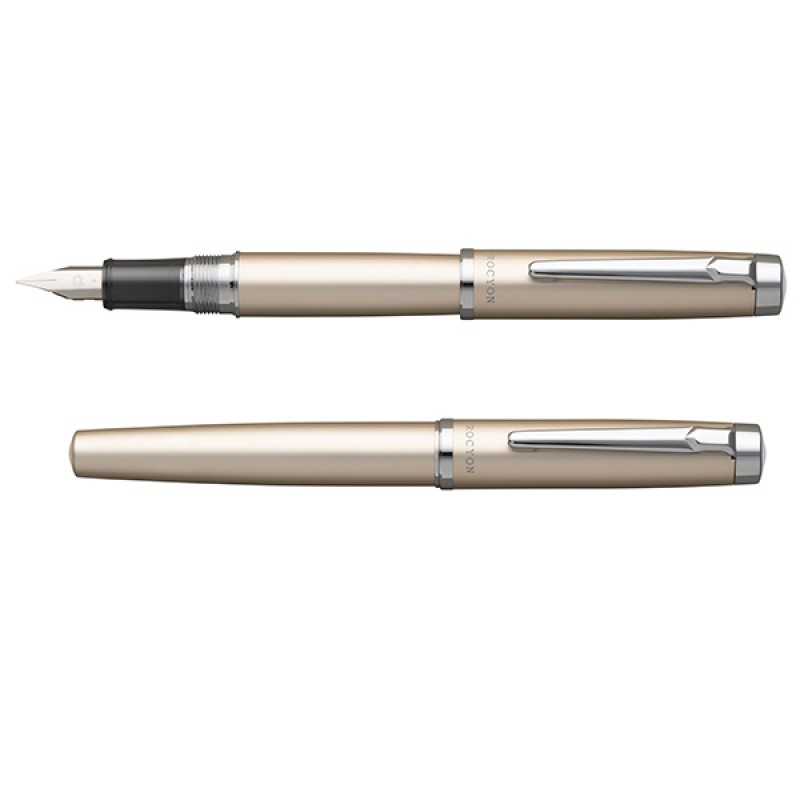 Pióro wieczne PLATINUM Procyon Luster Champagne Gold, M, złote - zdjęcie (4