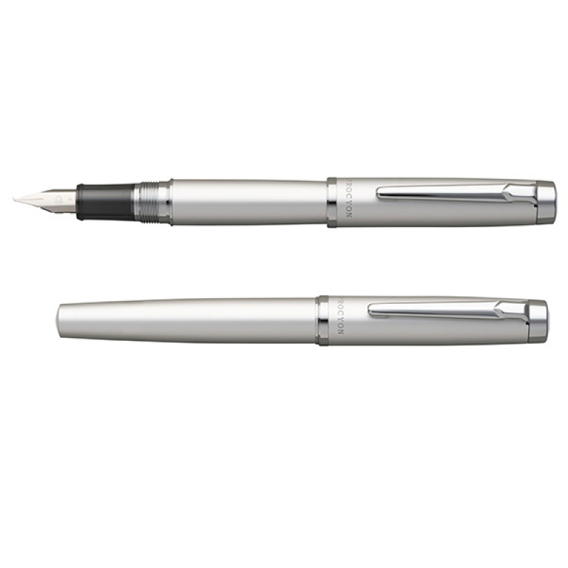 Pióro wieczne PLATINUM Procyon Luster Satin Silver, F, srebrne - zdjęcie (4