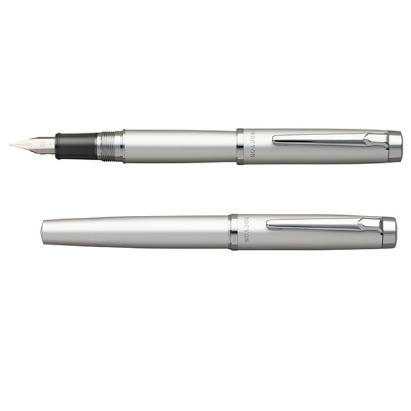 Pióro wieczne PLATINUM Procyon Luster Satin Silver, M, srebrne - zdjęcie (4