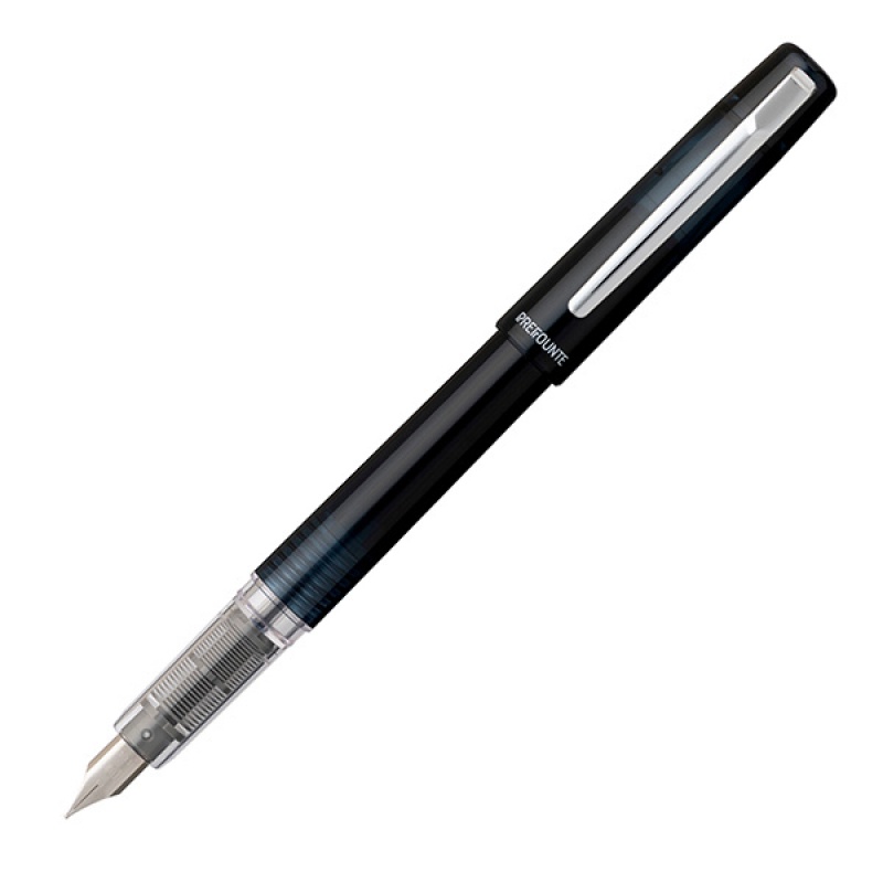 Pióro wieczne Platinum Prefounte Graphite Blue, M, w plastikowym opakowaniu, na blistrze, granatowe - zdjęcie (4
