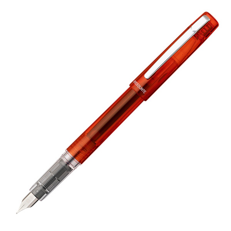 Pióro wieczne Platinum Prefounte Vermilion Orange, F, w plastikowym opakowaniu, na blistrze, pomarańczowe - zdjęcie (3