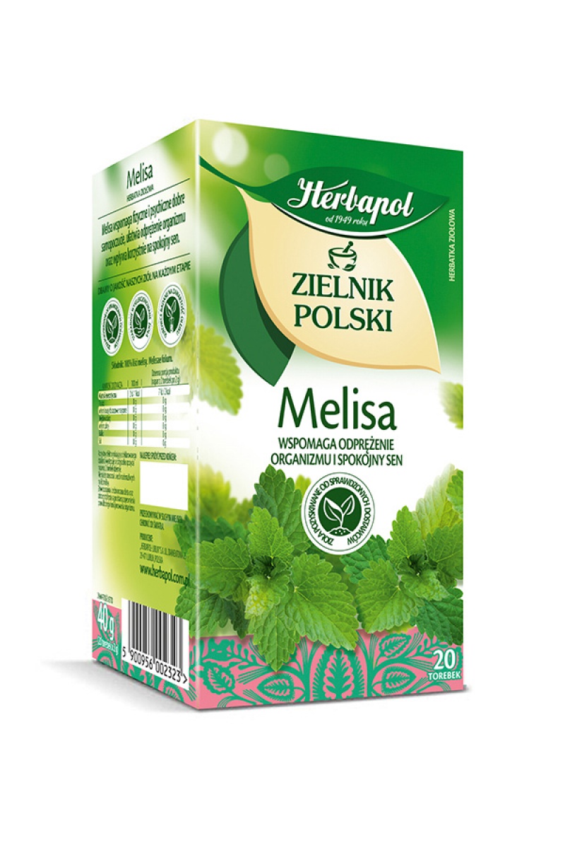 Herbata HERBAPOL Zielnik Polski, 20 torebek, melisa