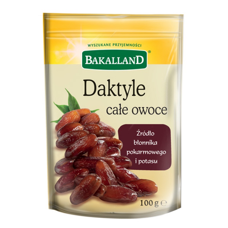 Daktyle całe owoce, Bakalland, 100 g