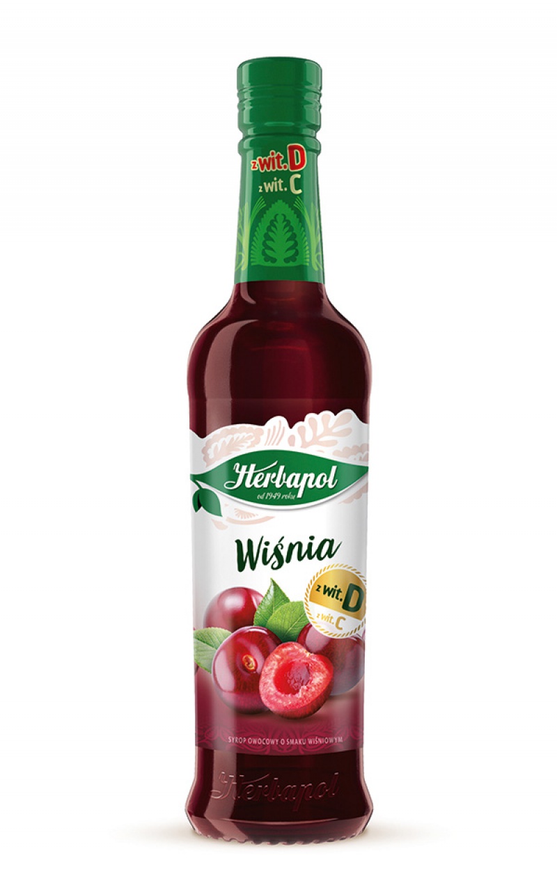 Syrop HERBAPOL Owocowa Spiżarnia, 420 ml, wiśniowy