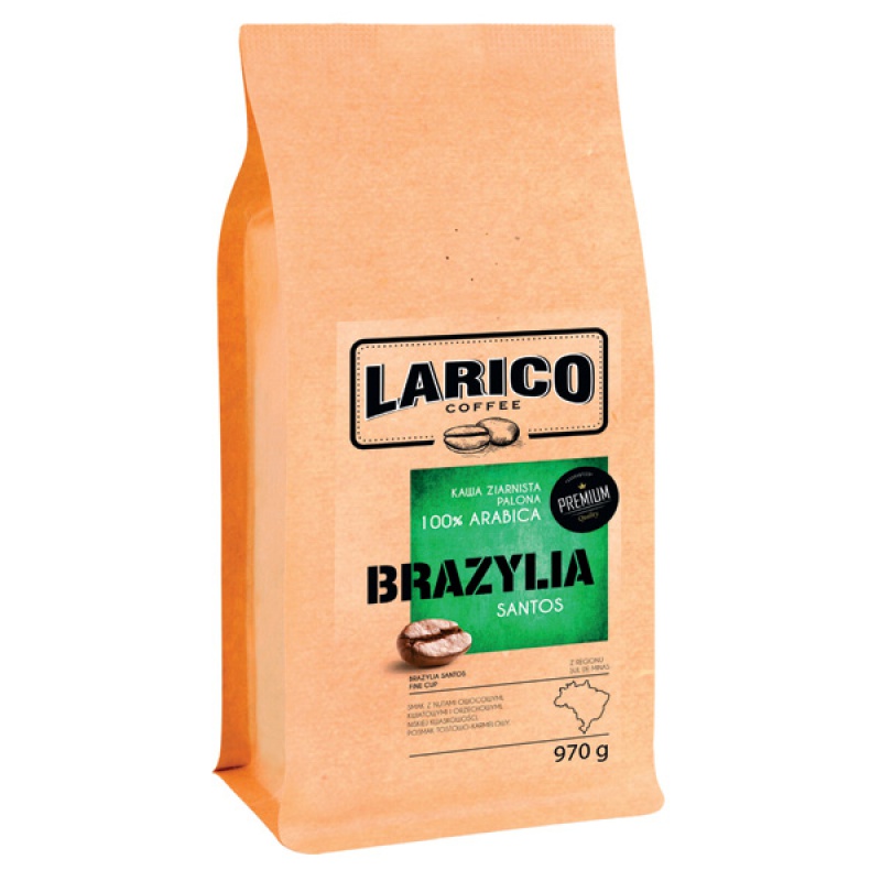 Kawa LARICO Brazylia Santos, ziarnista, 970g