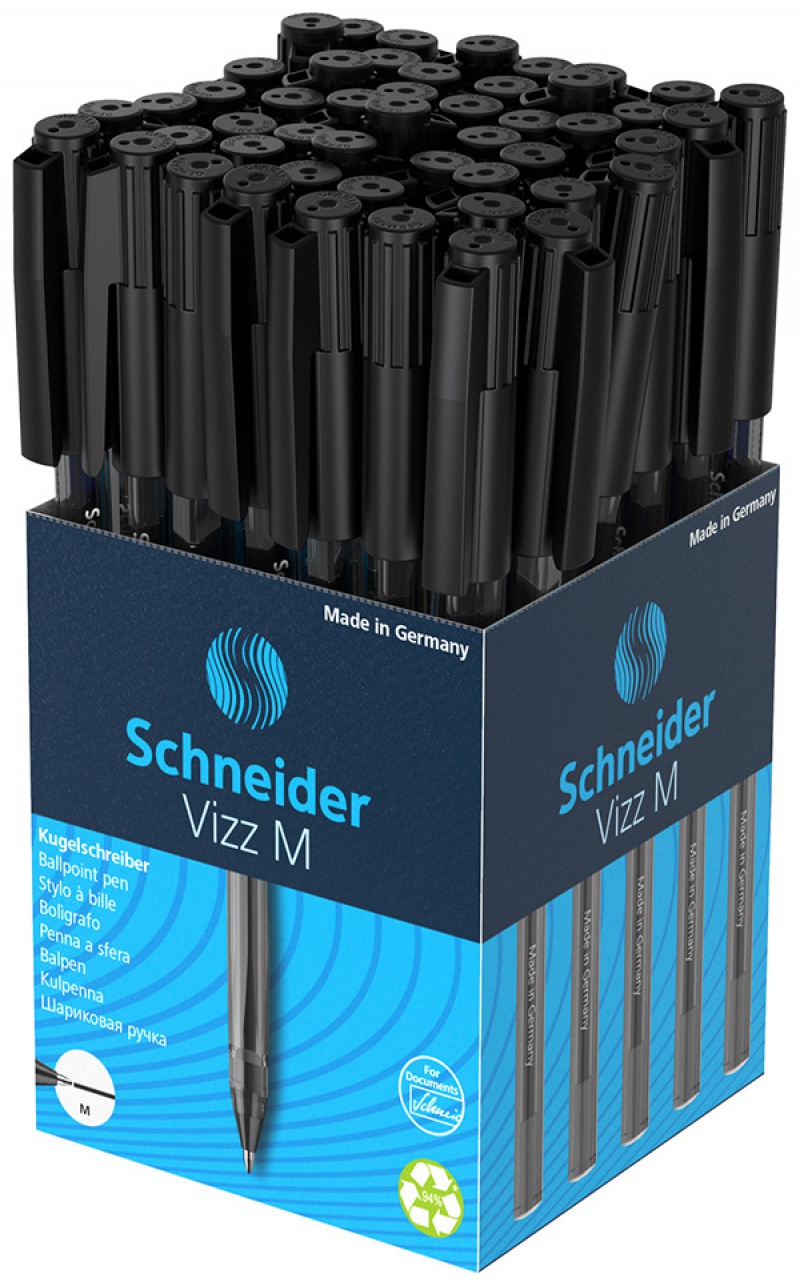 Długopis SCHNEIDER VIZZ, M, 1szt., czarny - zdjęcie (2