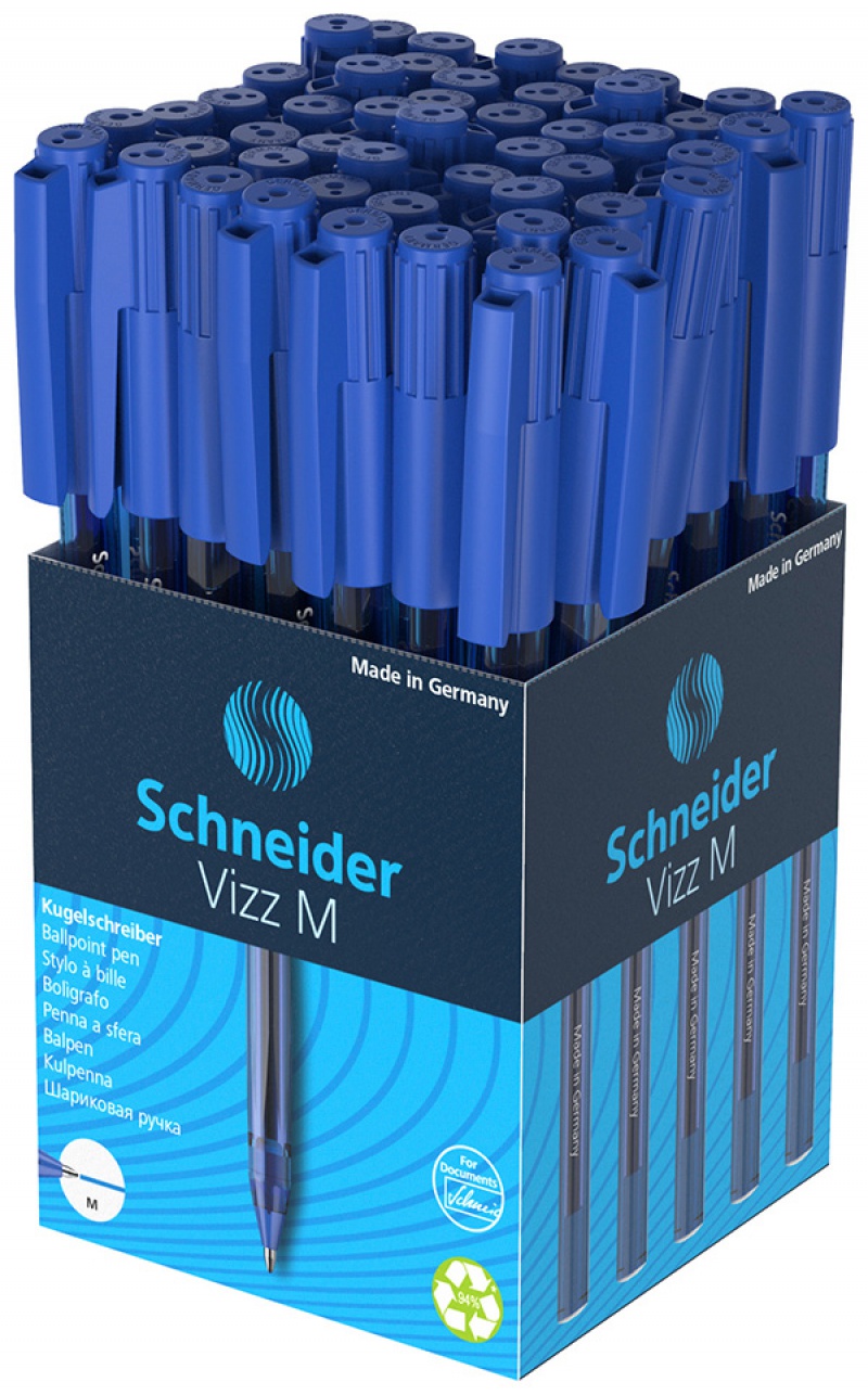 Długopis SCHNEIDER VIZZ, M, 1szt., niebieski - zdjęcie (2