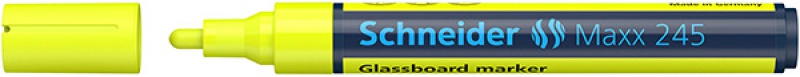 Marker do szklanych tablic SCHNEIDER Maxx 245, 2-3mm, żółty - zdjęcie (4