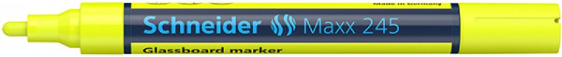 Marker do szklanych tablic SCHNEIDER Maxx 245, 2-3mm, żółty - zdjęcie (2