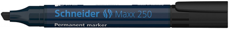 Marker permanentny SCHNEIDER Maxx 250, ścięty, 2-7mm, czarny - zdjęcie (3