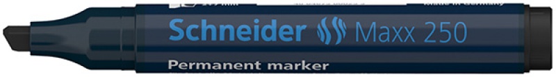 Marker permanentny SCHNEIDER Maxx 250, ścięty, 2-7mm, czarny - zdjęcie (2