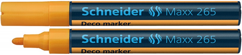 Marker kredowy SCHNEIDER Maxx 265 Deco, okrągły, 2-3mm, pomarańczowy