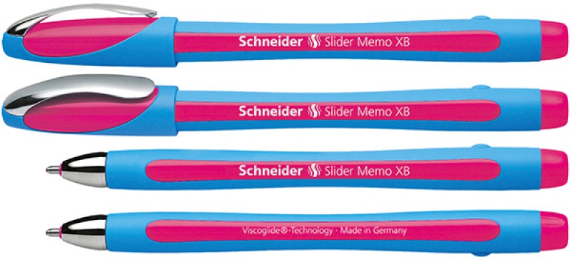 Długopis SCHNEIDER Slider Memo, XB, różowy