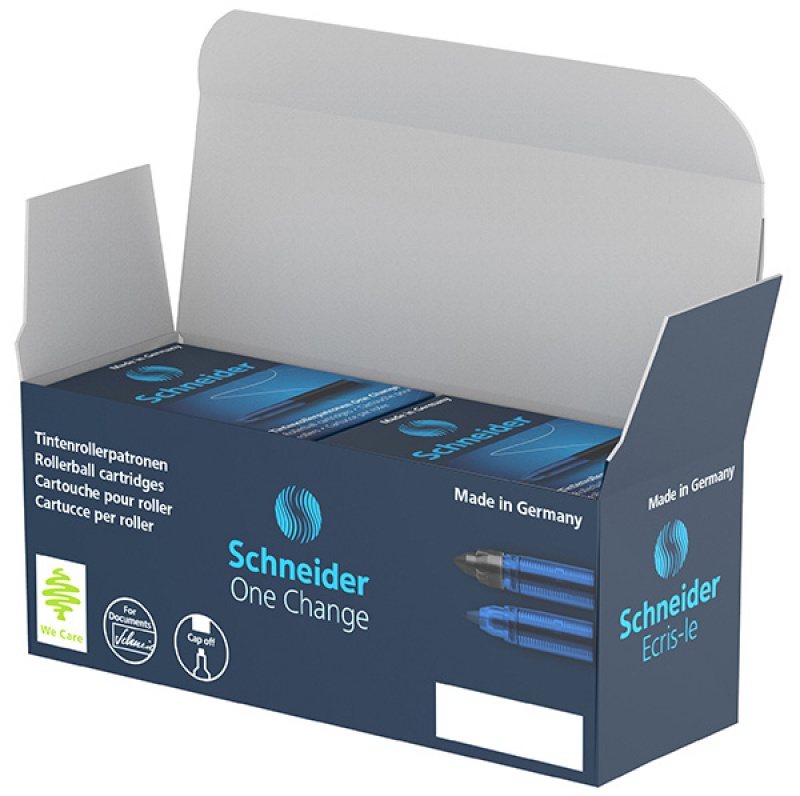 Kartridże SCHNEIDER One Change, do piór kulkowych, 0,6mm, 5szt., czarne - zdjęcie (2