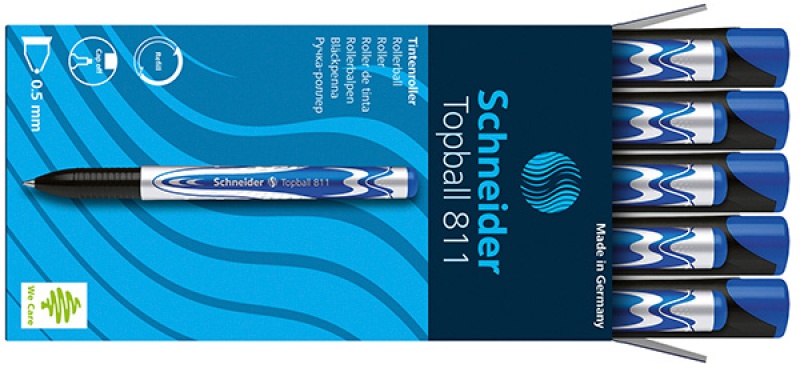 Pióro kulkowe SCHNEIDER Topball 811, 0,5 mm, niebieskie - zdjęcie (2
