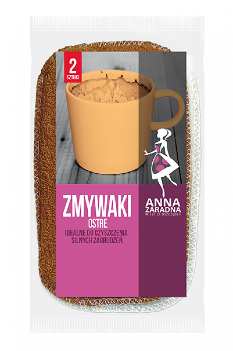 Zmywaki ANNA ZARADNA, ostre, 2 szt., mix