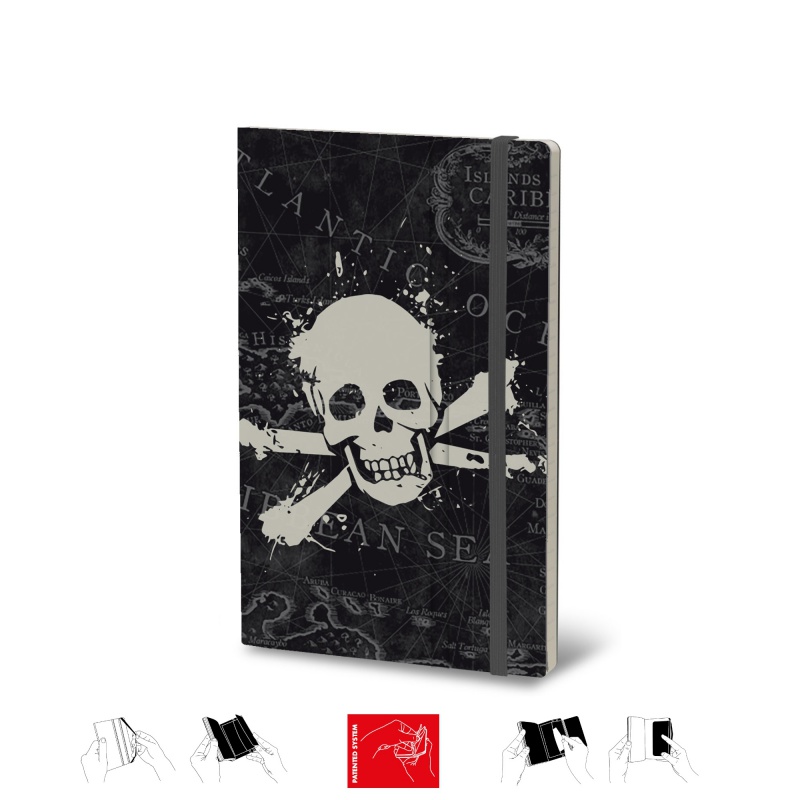 Notatnik STIFFLEX, 13x21cm, 192 strony, Jolly Roger