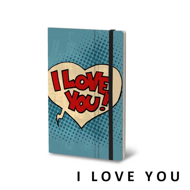 Notatnik STIFFLEX, 13x21cm, 192 strony, I love You - zdjęcie (3