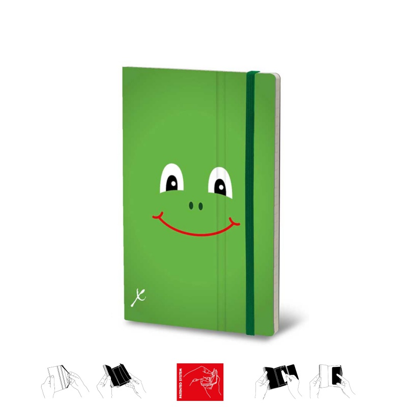 Notatnik STIFFLEX, 13x21cm, 192 strony, Frog - zdjęcie (2