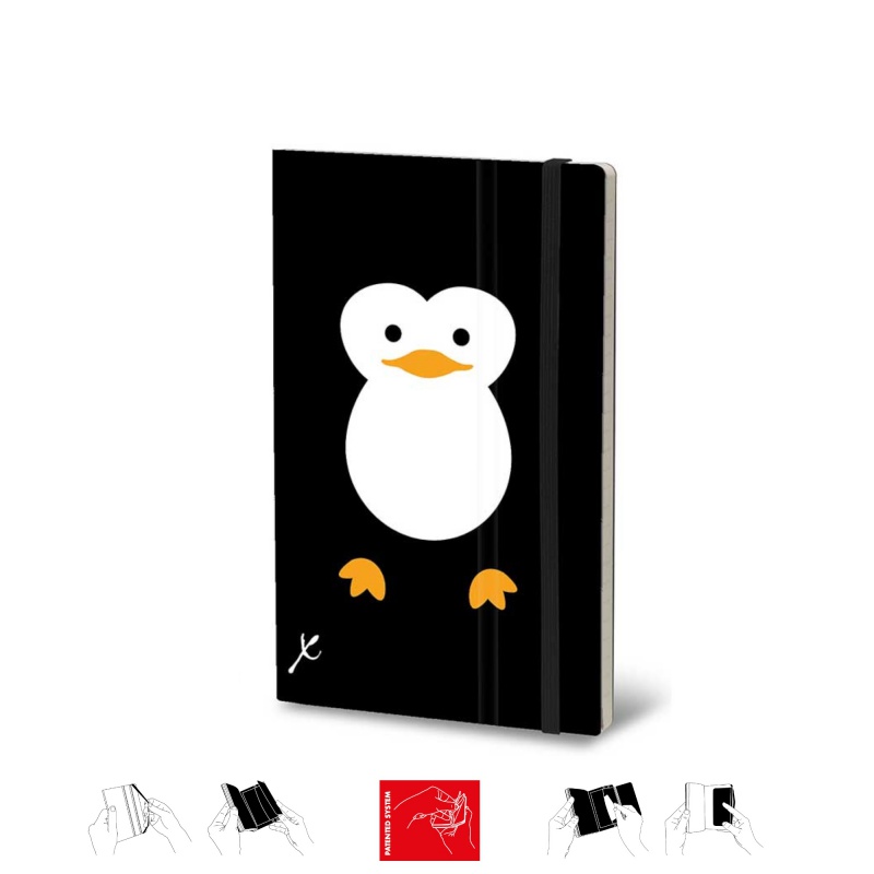 Notatnik STIFFLEX, 13x21cm, 192 strony, Penguin - zdjęcie (2