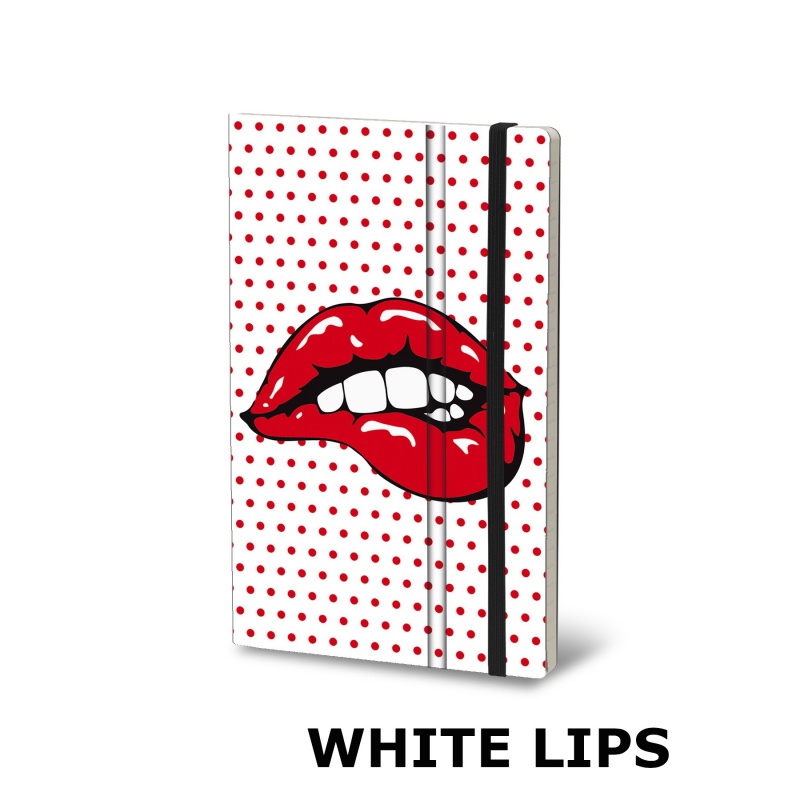 Notatnik STIFFLEX, 13x21cm, 192 strony, White Lips - zdjęcie (3