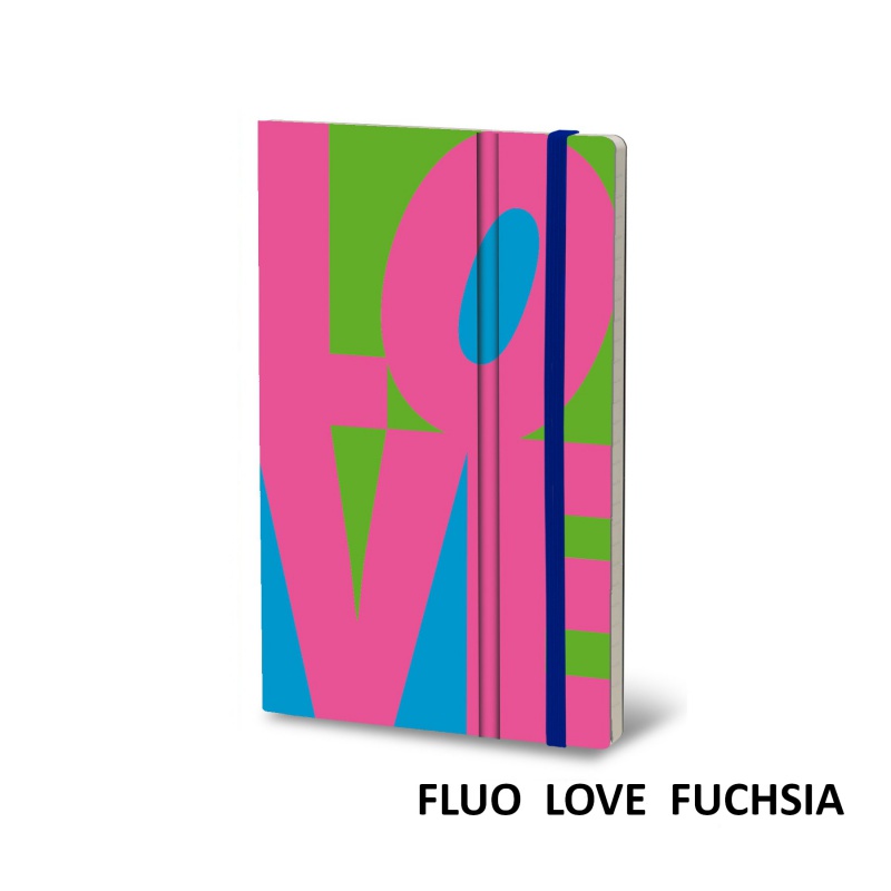 Notatnik STIFFLEX, 13x21cm, 192 strony, Fluo Love - Fuchsia - zdjęcie (3