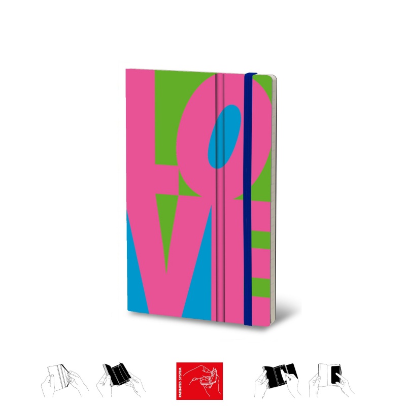 Notatnik STIFFLEX, 13x21cm, 192 strony, Fluo Love - Fuchsia - zdjęcie (2