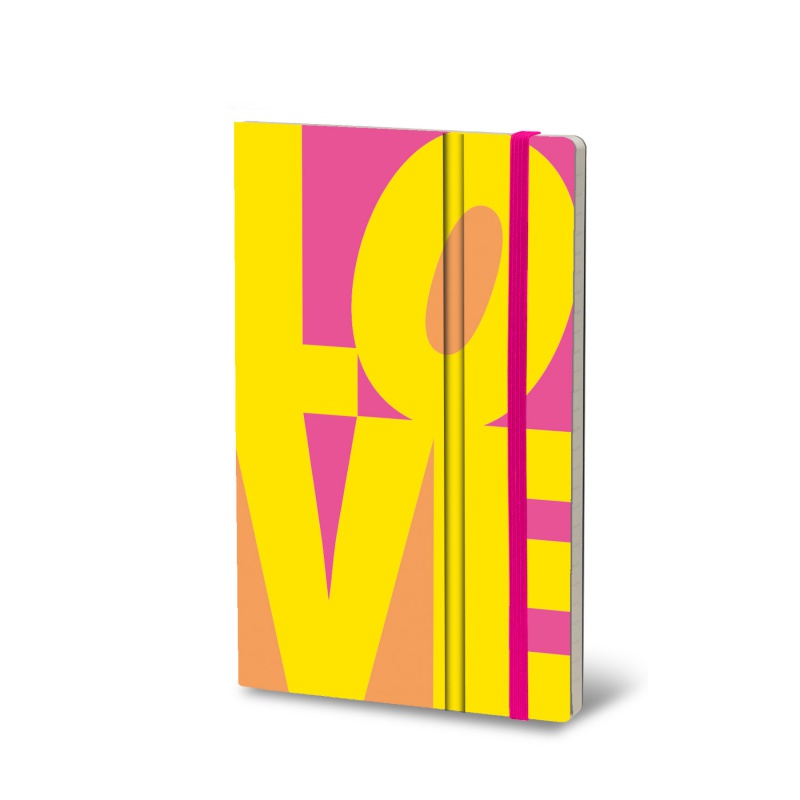 Notatnik STIFFLEX, 13x21cm, 192 strony, Fluo Love - Yellow