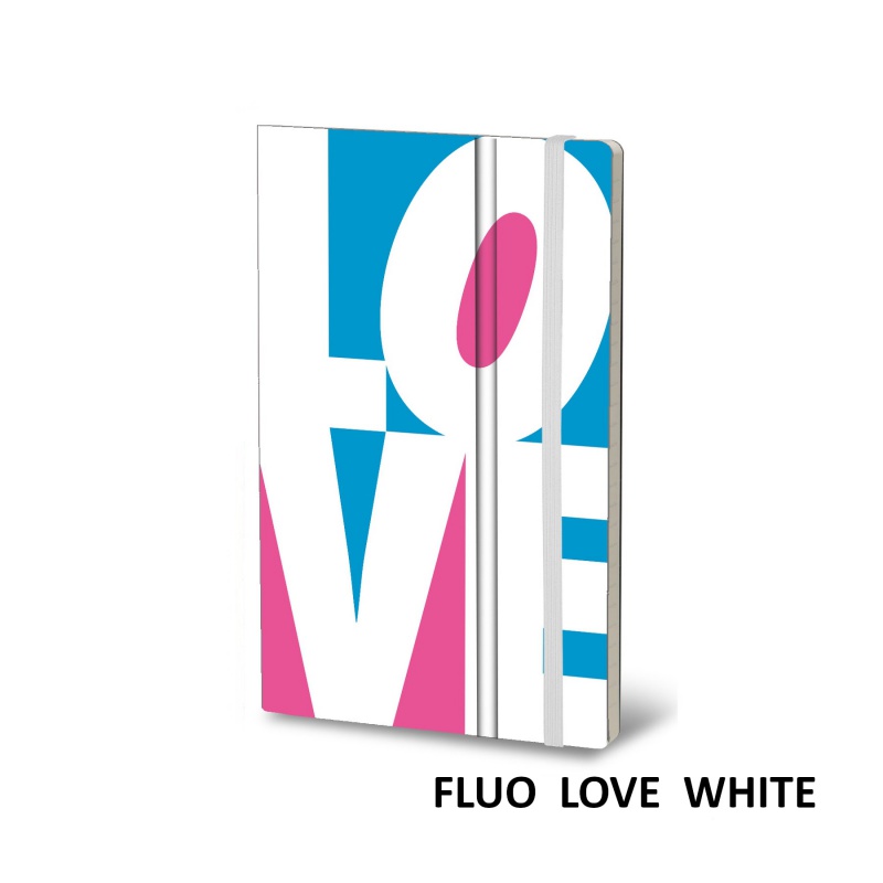 Notatnik STIFFLEX, 13x21cm, 192 strony, Fluo Love - White - zdjęcie (3