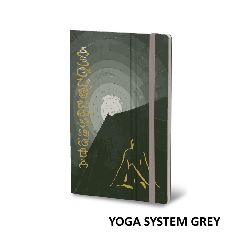 Notatnik STIFFLEX, 13x21cm, 192 strony, Yoga System - Grey - zdjęcie (3