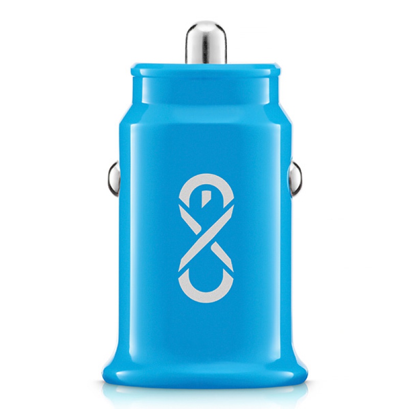 Uniwersalna ładowarka samochodowa EXC Cute, 2xUSB, 2,4A, niebieska - zdjęcie (2