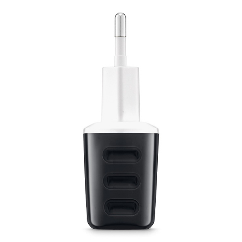 Uniwersalna ładowarka sieciowa EXC Cute, 2xUSB, 2,4A, czarna