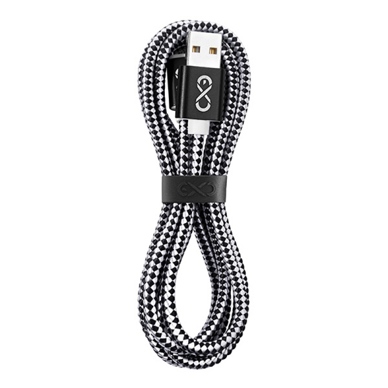 Uniwersalny kabel Micro USB EXC Diamond, 1,5m, czarny/szary