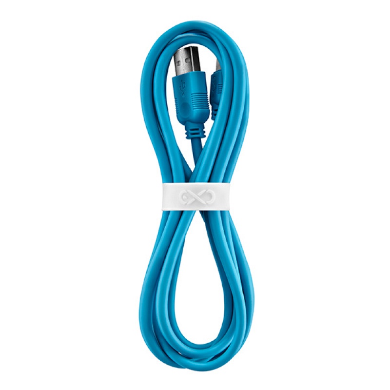 Uniwersalny kabel Micro USB EXC Whippy, 2m, niebieski