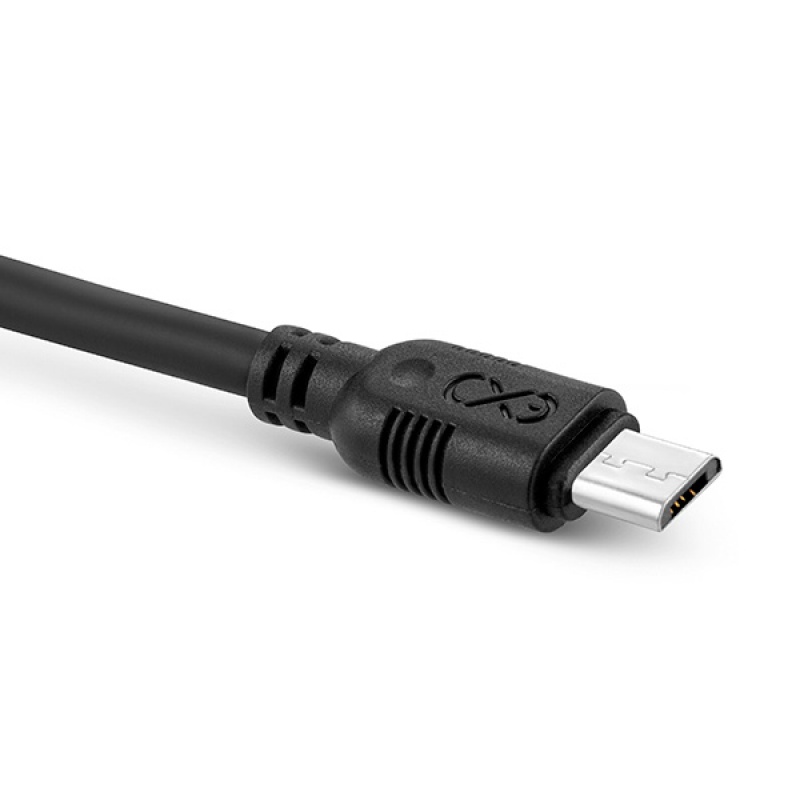 Uniwersalny kabel Micro USB EXC Whippy, 0,9m, czarny - zdjęcie (3