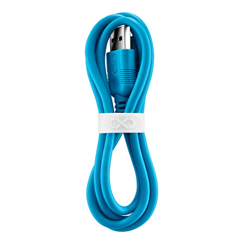 Uniwersalny kabel Micro USB EXC Whippy, 0,9m, niebieski